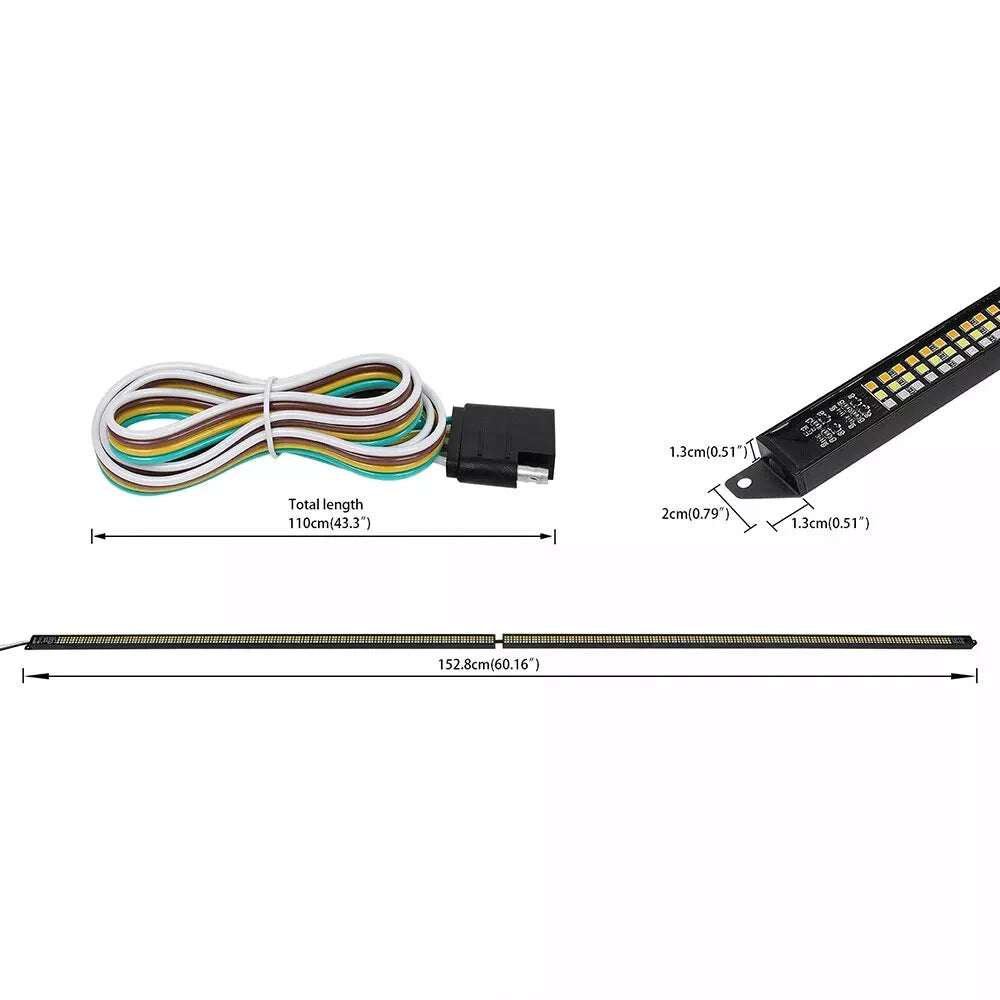 60in Tailgate LED Light Bar 864 LEDs