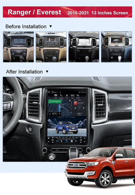 12.1" Ford Ranger / Everest Android 14 Head Unit, Wireless CarPlay