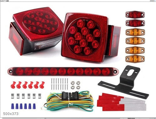 12V LED Trailer Tail Light Kit - Box, Flatdeck, Boat Trailer
