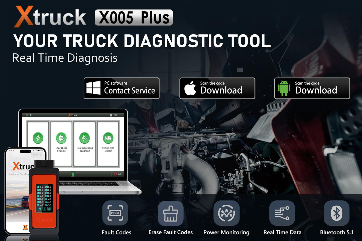 Xtruck X005 Plus Truck Diagnostic Tool