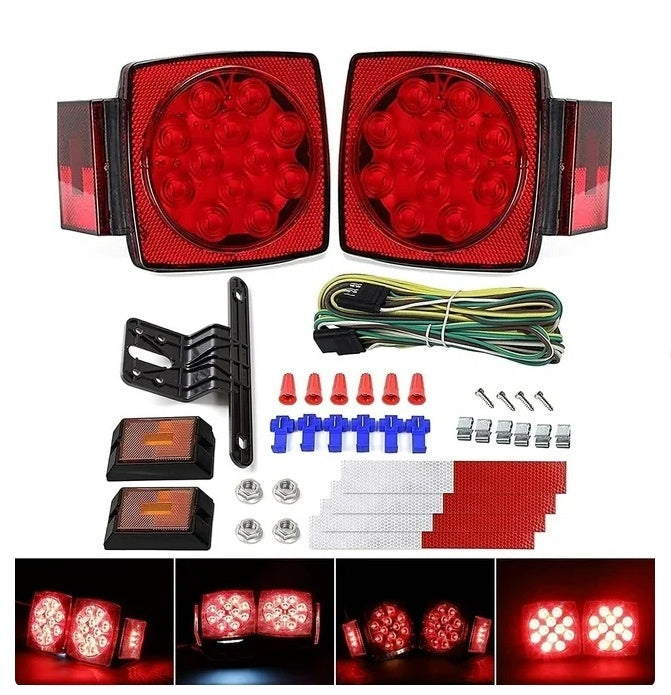 12V LED Trailer Tail Light Kit - Box, Flatdeck, Boat Trailer