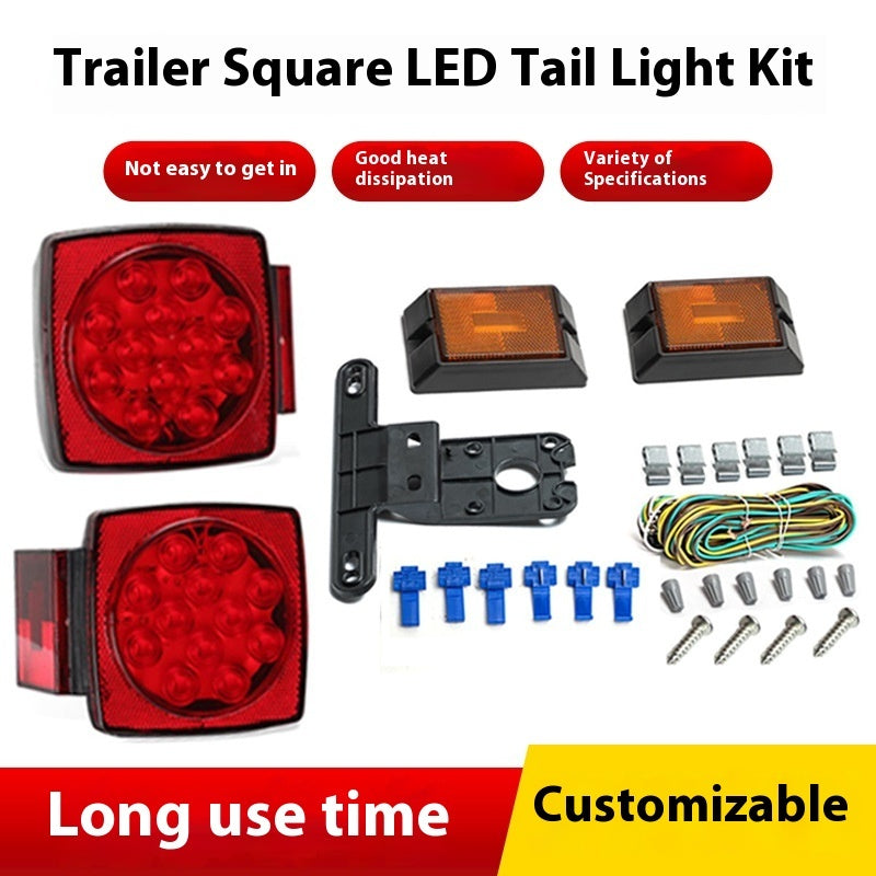 12V LED Trailer Tail Light Kit - Box, Flatdeck, Boat Trailer
