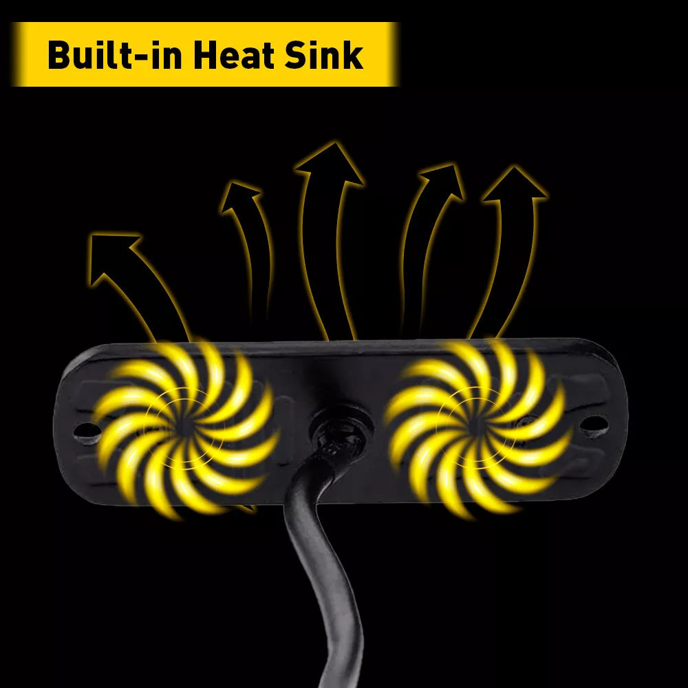 Amber LED Strobe Grille Light - 12 x 4 LED