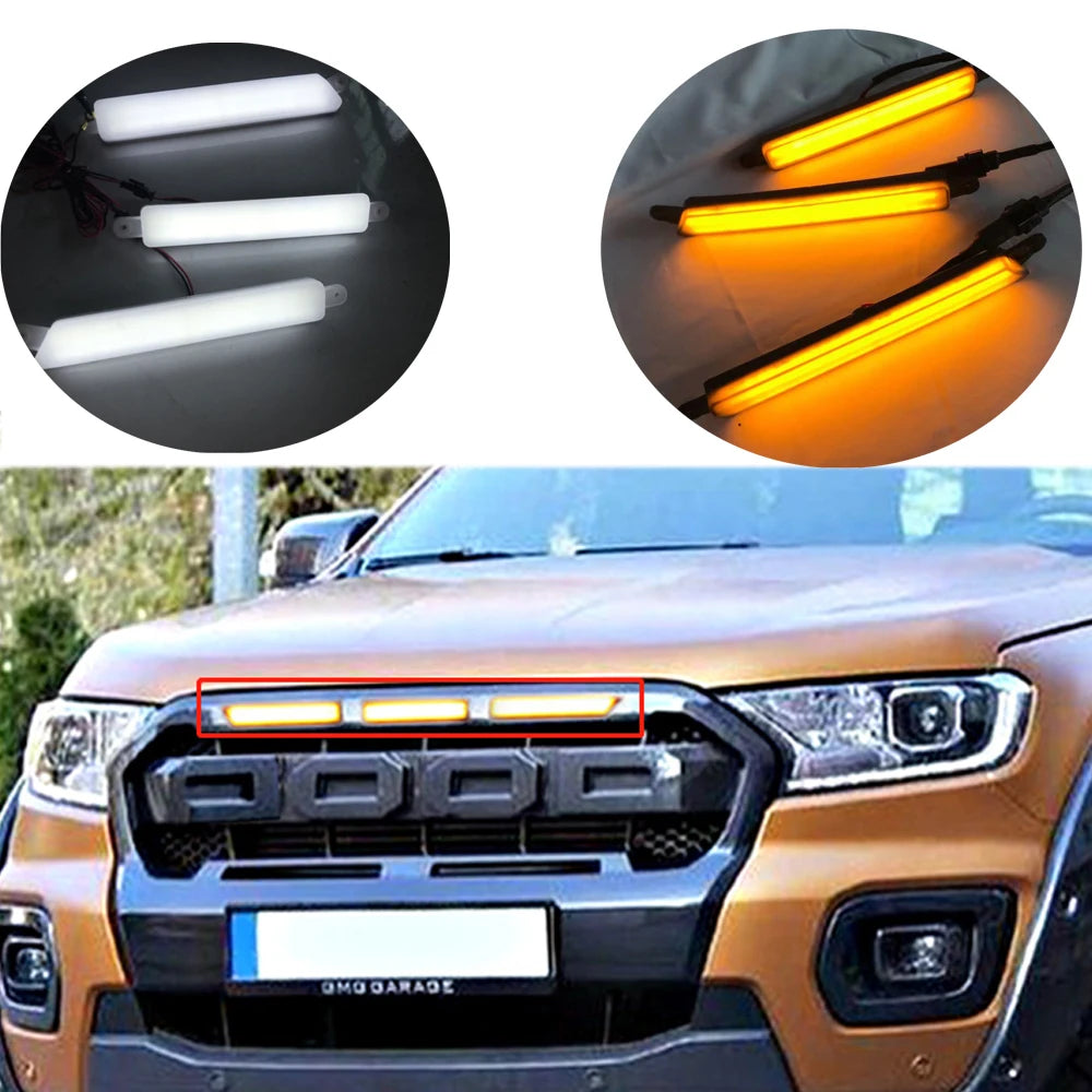 3x Grille LED Lights, 12V, 2400LM