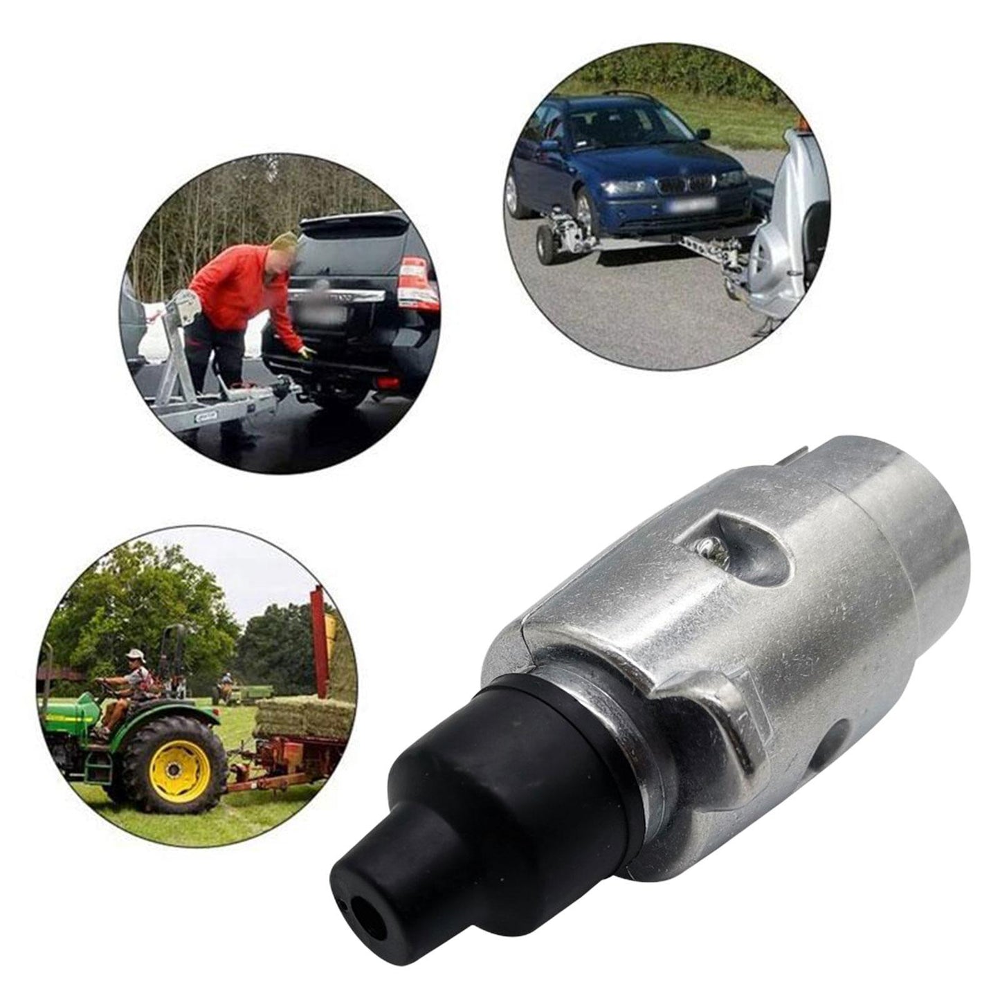 7 Pin Trailer Plug, Aluminium, 12V