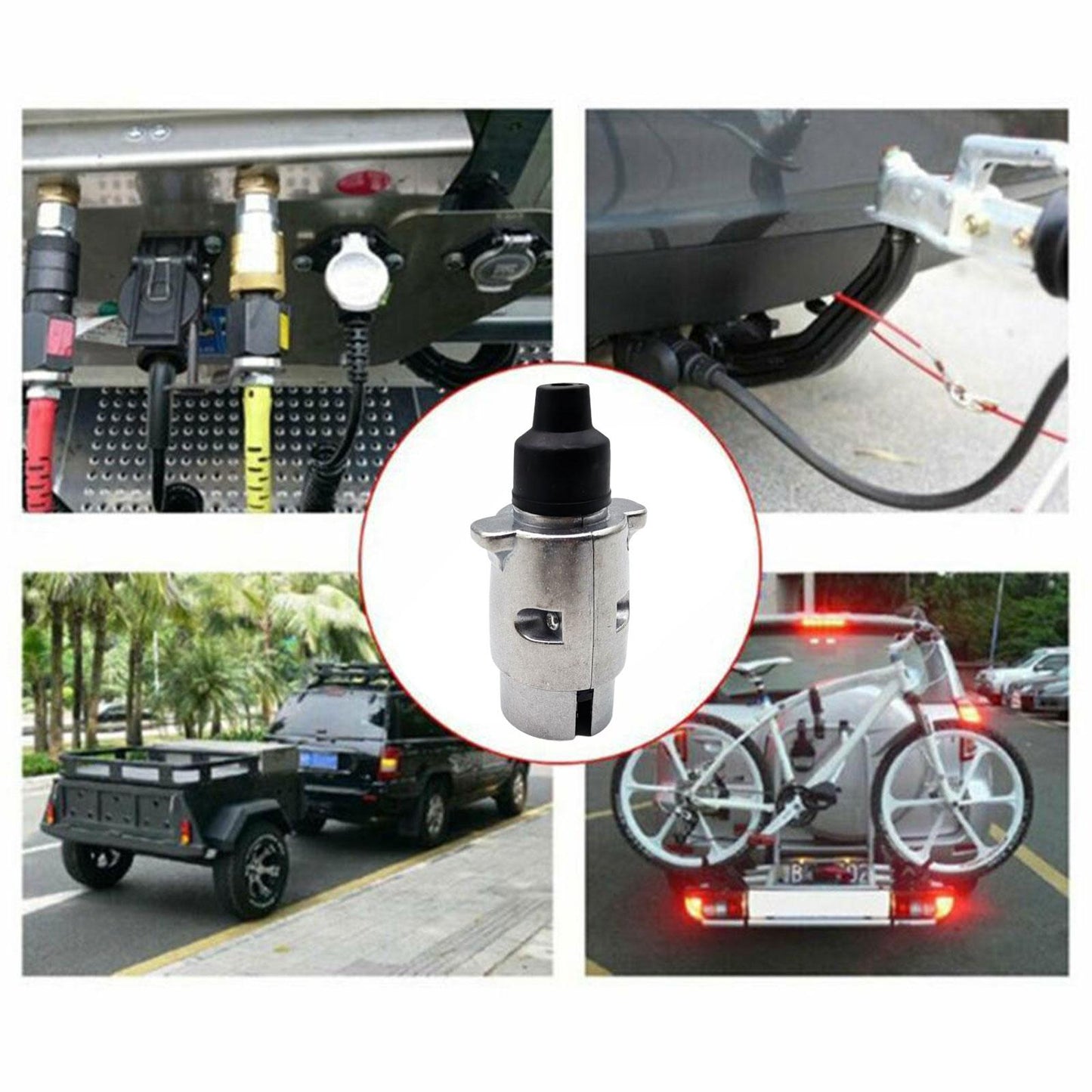 7 Pin Trailer Plug, Aluminium, 12V