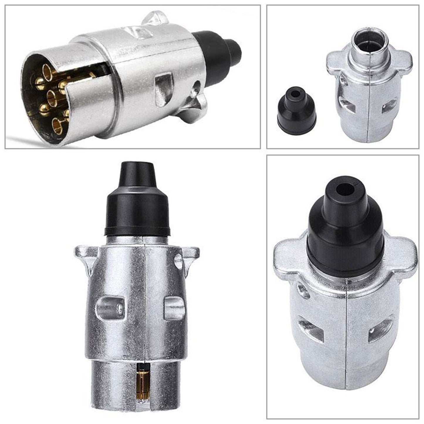 7 Pin Trailer Plug, Aluminium, 12V
