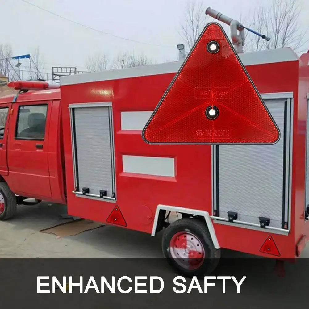 Red Trailer Triangle Reflectors