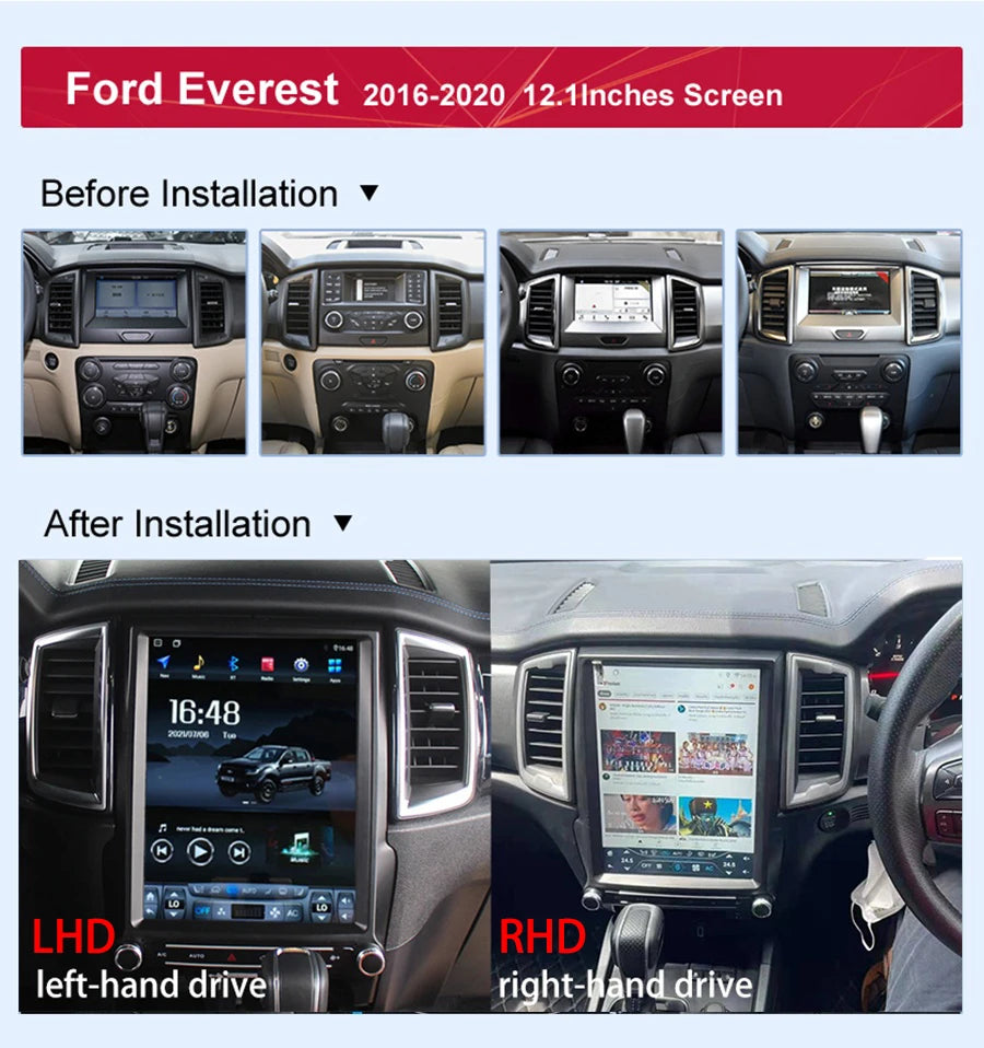 Ford Ranger 2015-2020 Android Head Unit, CarPlay, GPS