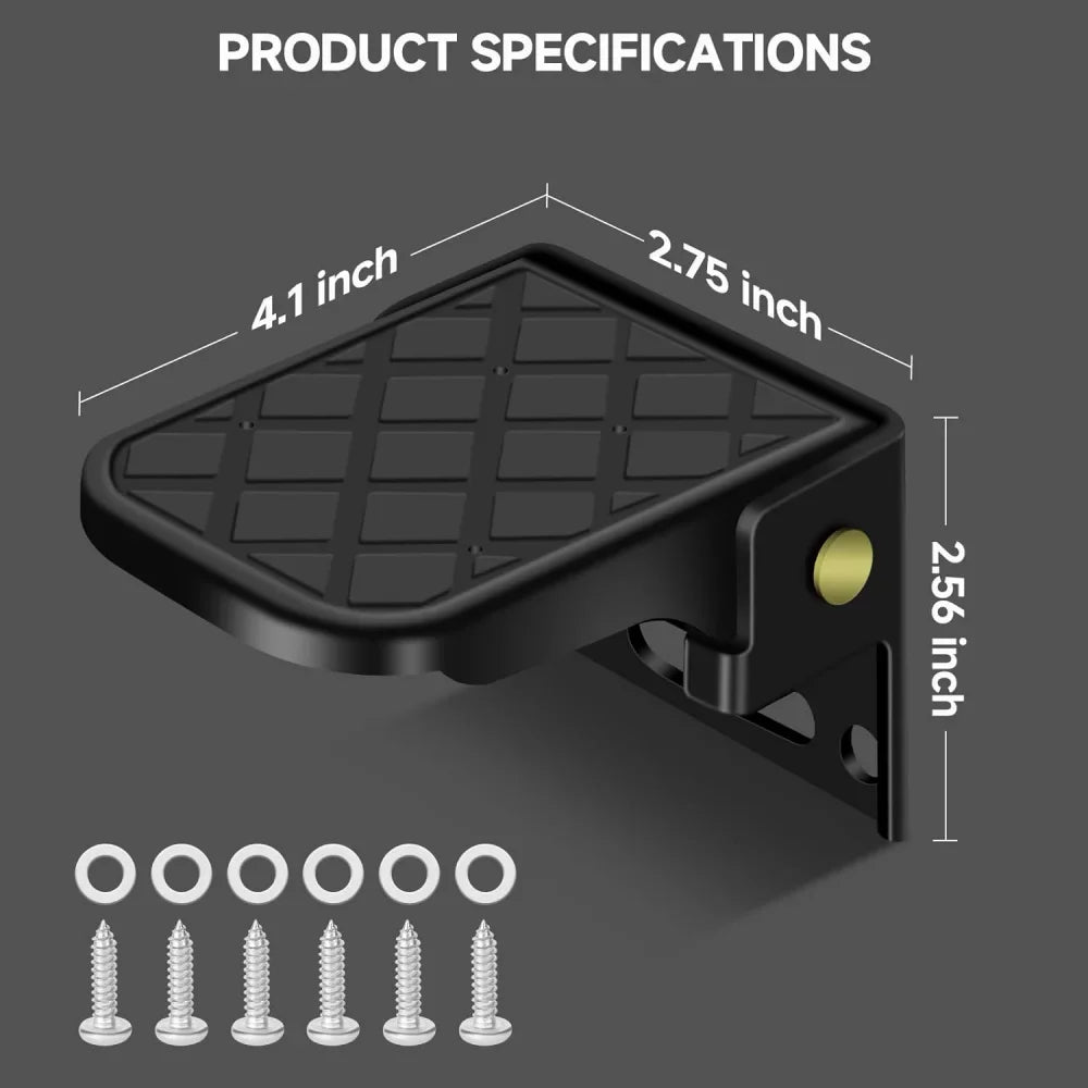 2 Pack Folding Truck Bed Step, Anti-Slip, Black