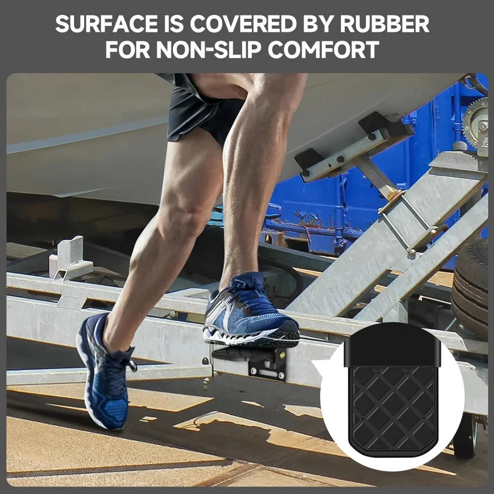 2 Pack Folding Truck Bed Step, Anti-Slip, Black