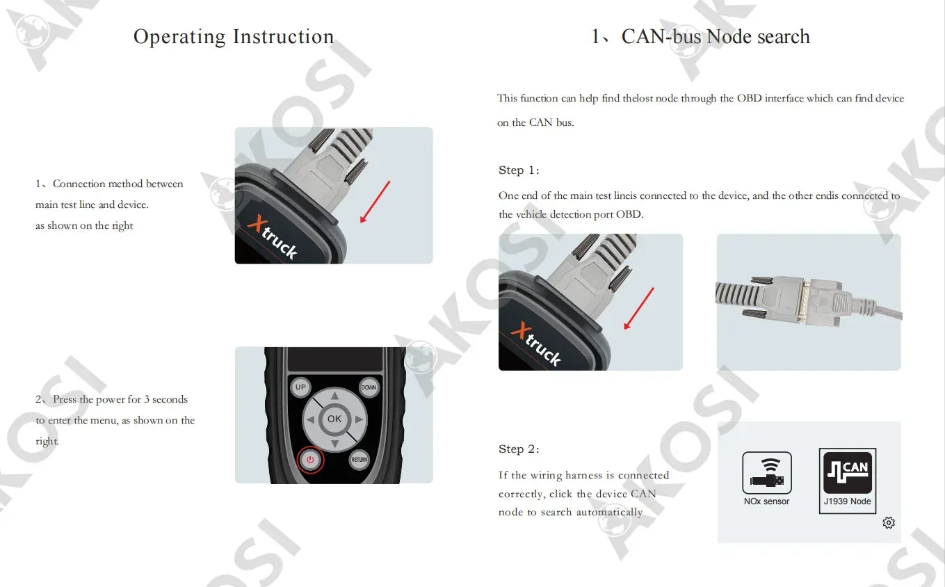 Xtruck Y005 SCR & Urea Pump Tester