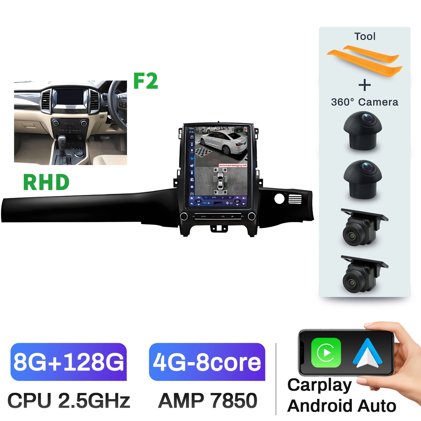 12.1" Android 14 Head Unit for Ranger/Everest 2016-2021
