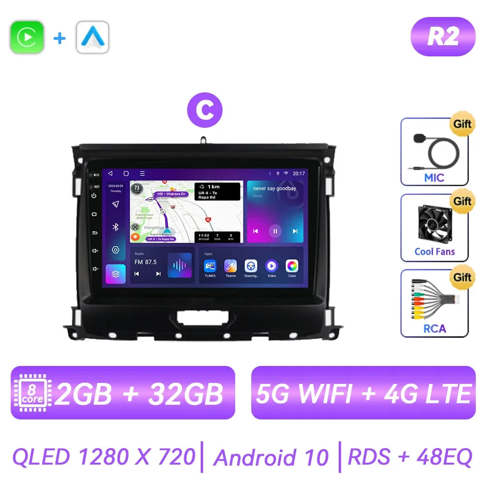 Ford Ranger/Everest 2015-2020 Android Head Unit, CarPlay, GPS