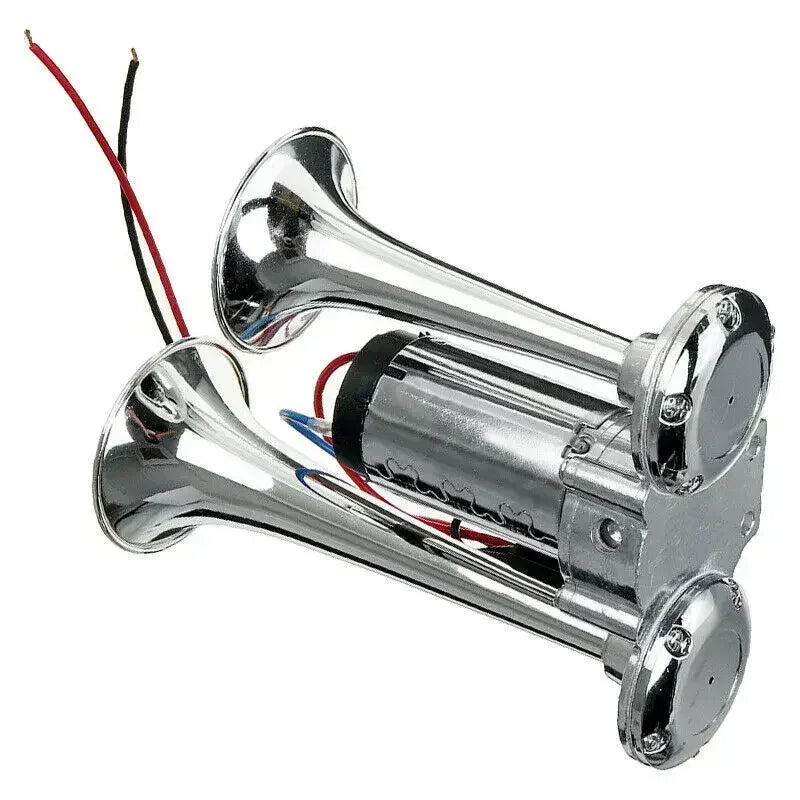 Dual Trumpet Air Horn Kit 12V-24V