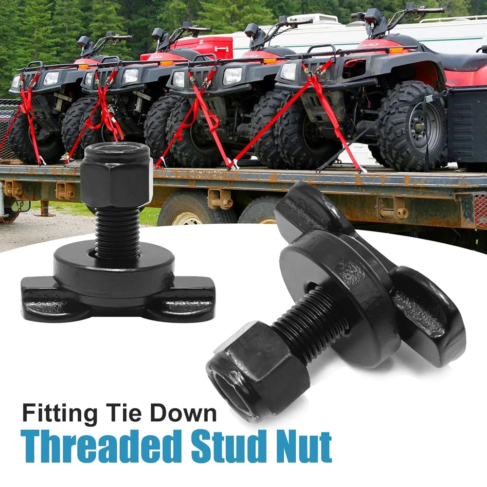 8 Pack L-Track Double Lug Stud Nuts, Steel, 6000 lb
