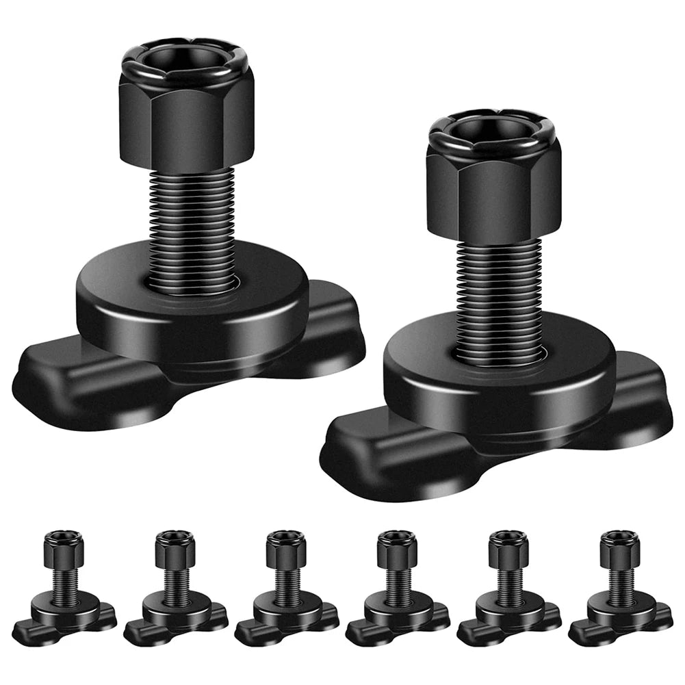 8 Pack L-Track Double Lug Stud Nuts, Steel, 6000 lb