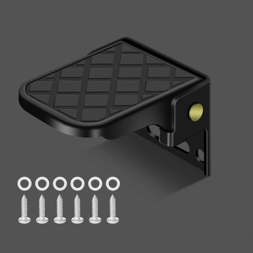 2 Pack Folding Truck Bed Step, Anti-Slip, Black