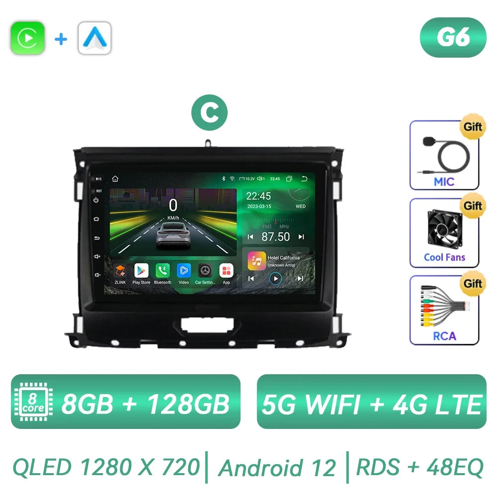 Ford Ranger/Everest 2015-2020 Android Head Unit, CarPlay, GPS