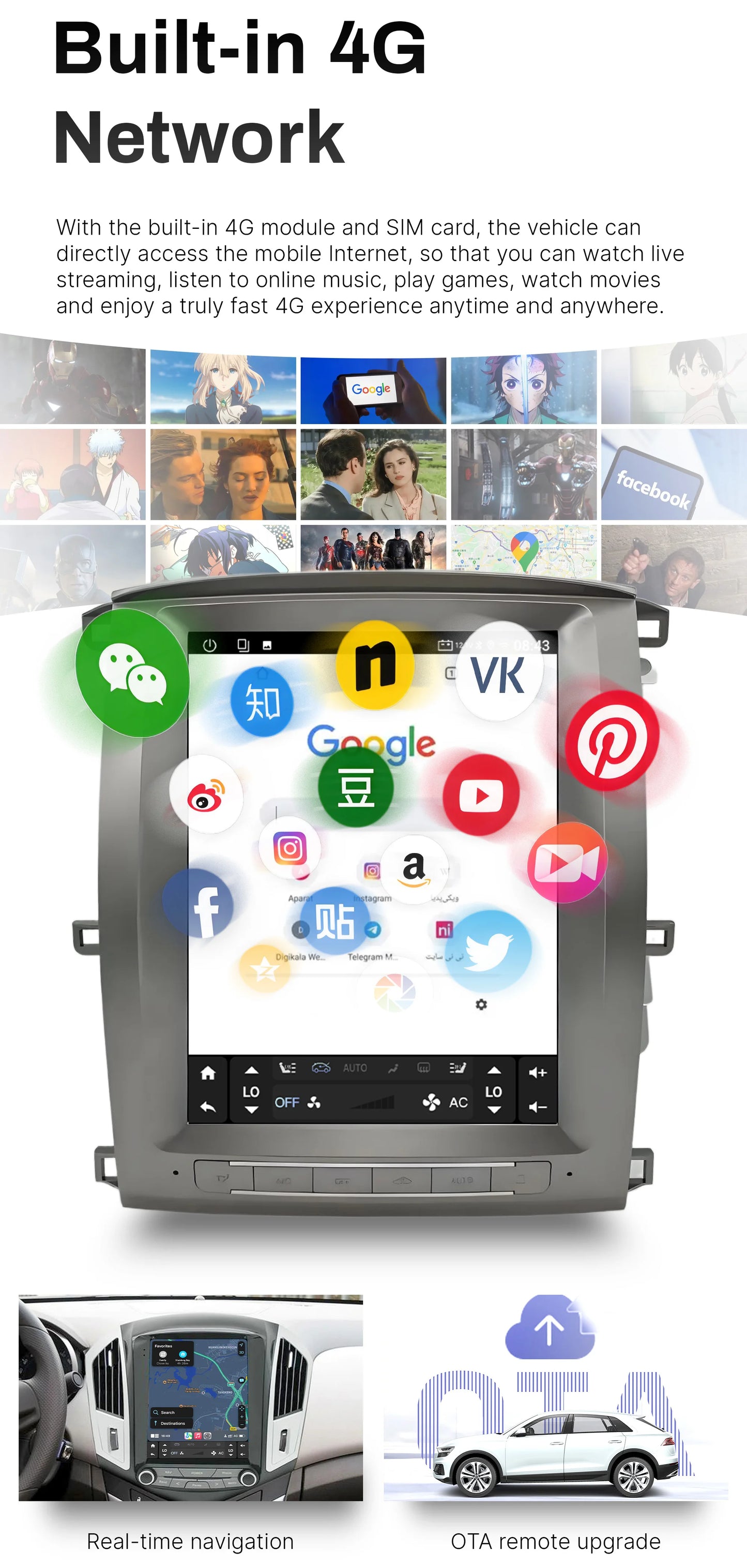 12.1" Android 14 Head Unit for Ranger/Everest 2016-2021