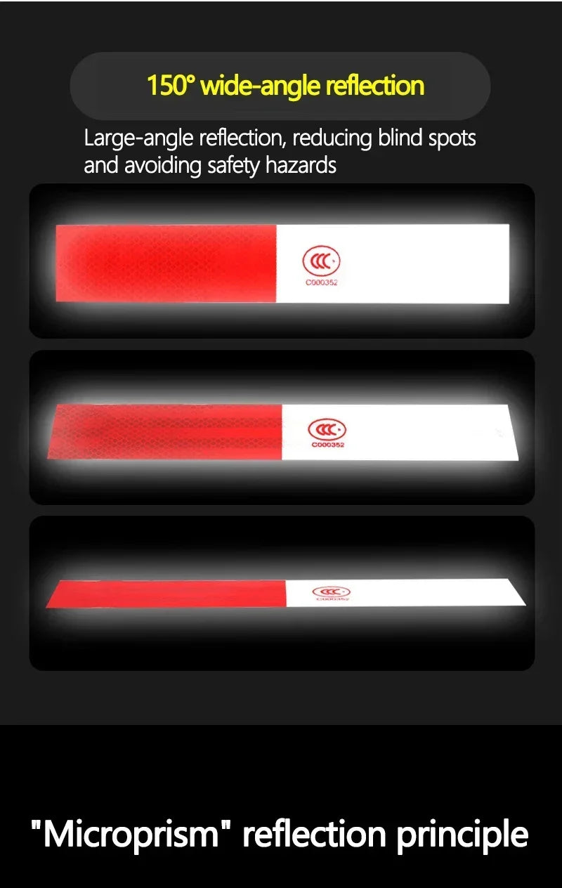 Reflective Warning Tape - Red/White