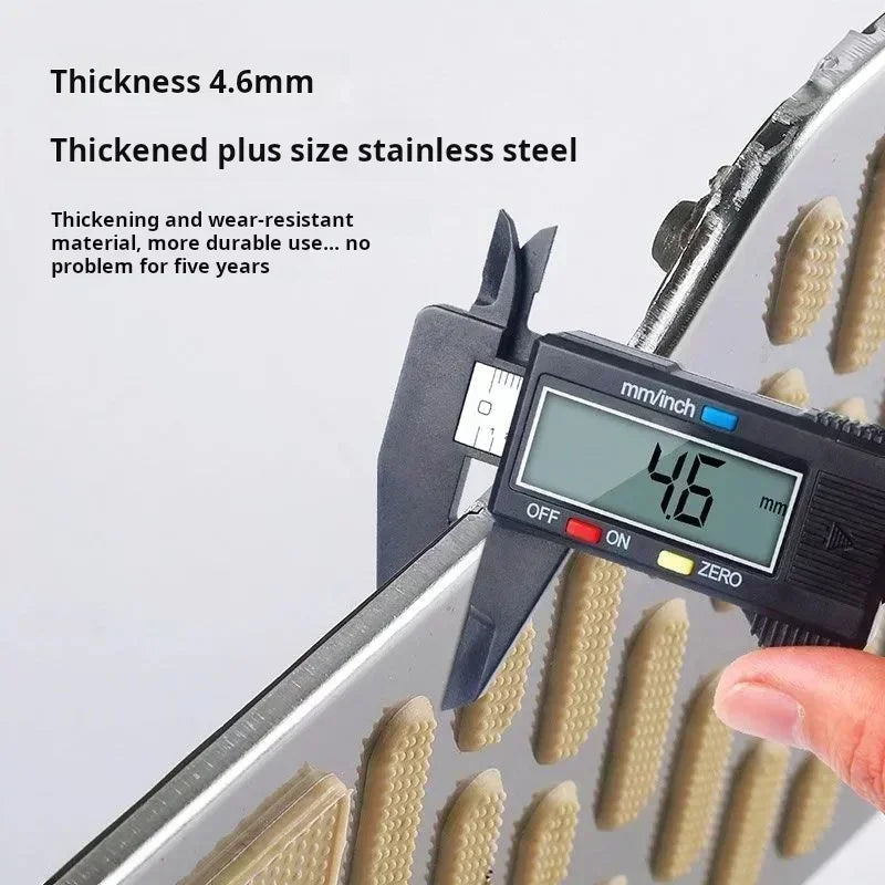 Driver Floor Mat Heel Pad, Stainless Steel