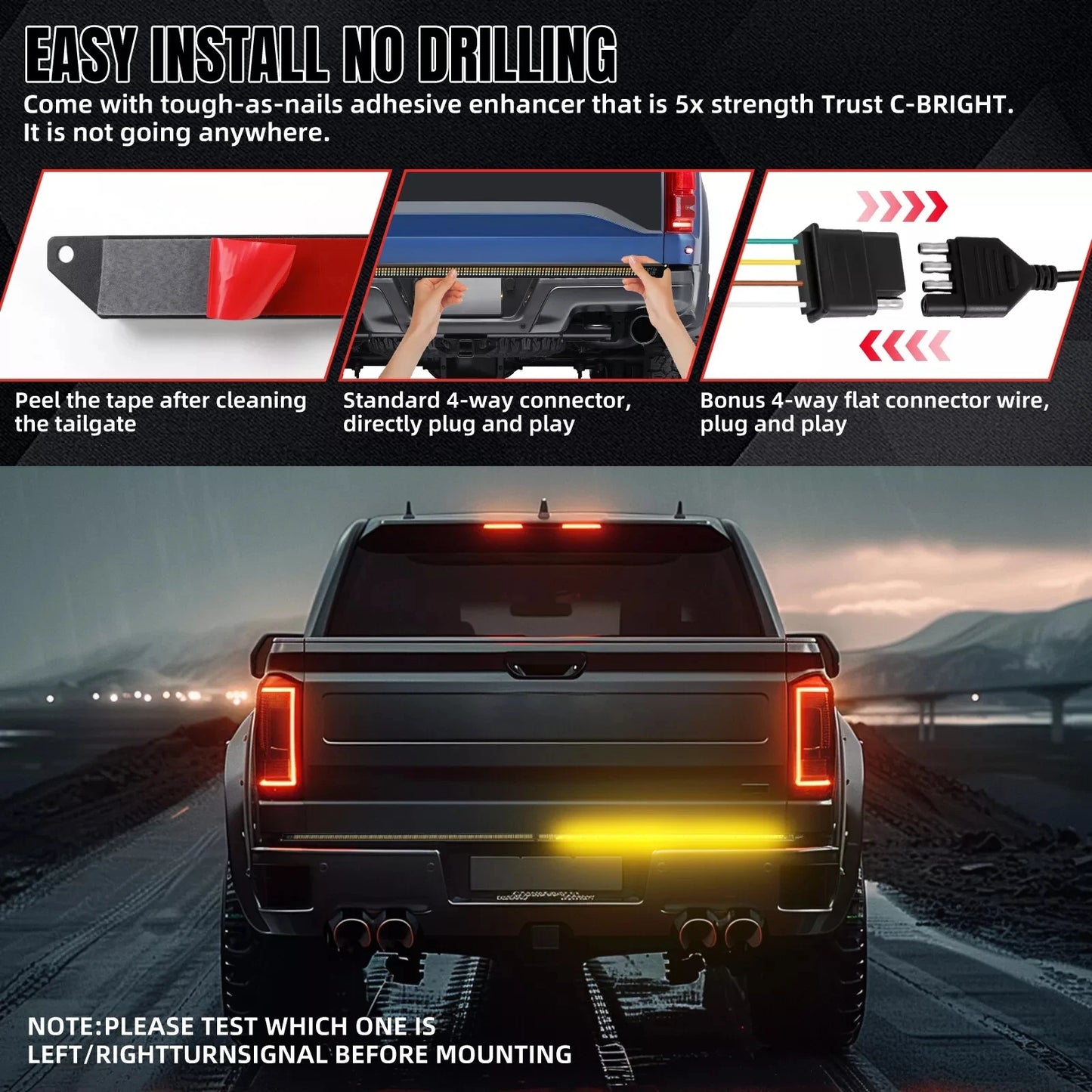 60in Tailgate LED Light Bar 864 LEDs