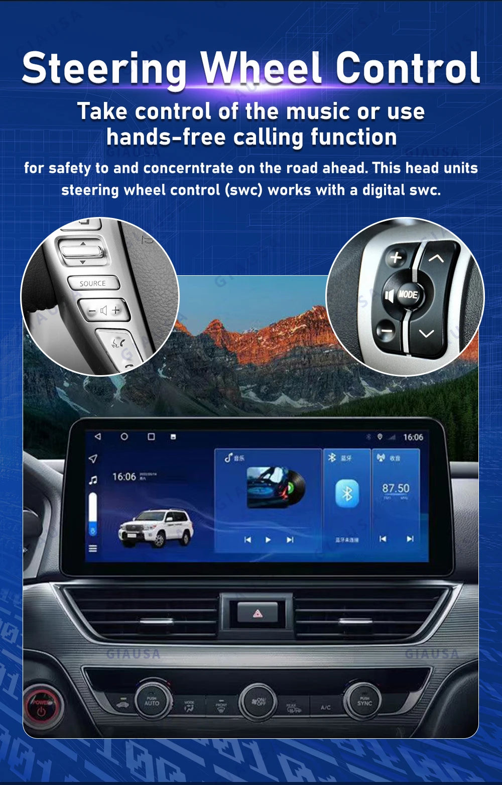12.1" Ford Ranger / Everest Android 14 Head Unit, Wireless CarPlay