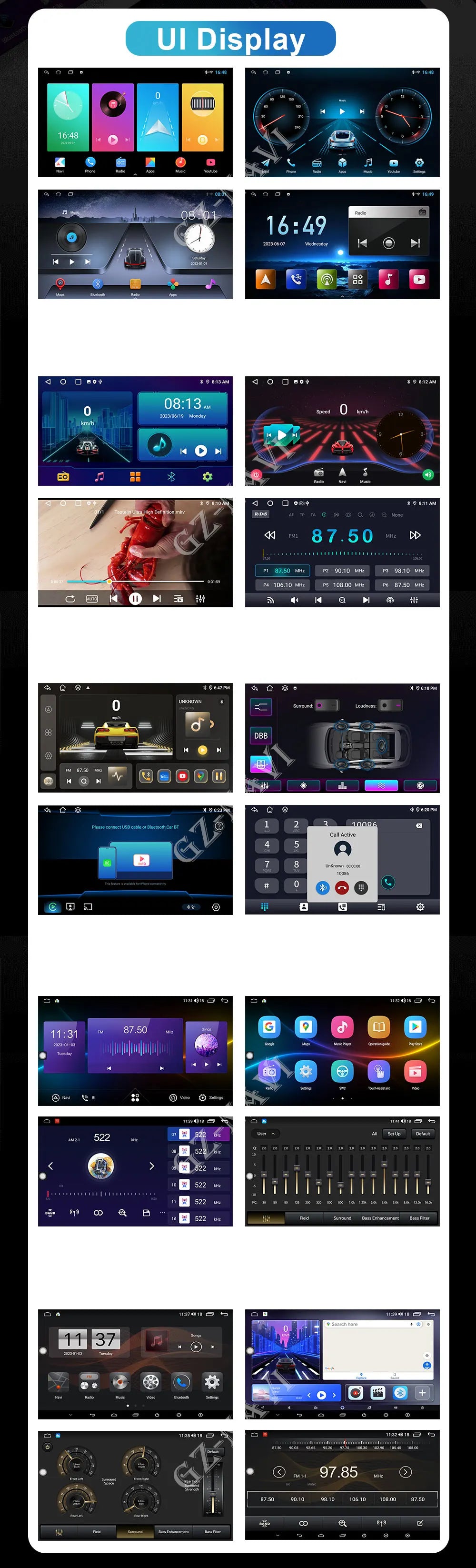Android 16 Head Unit for Ranger 2011-2015