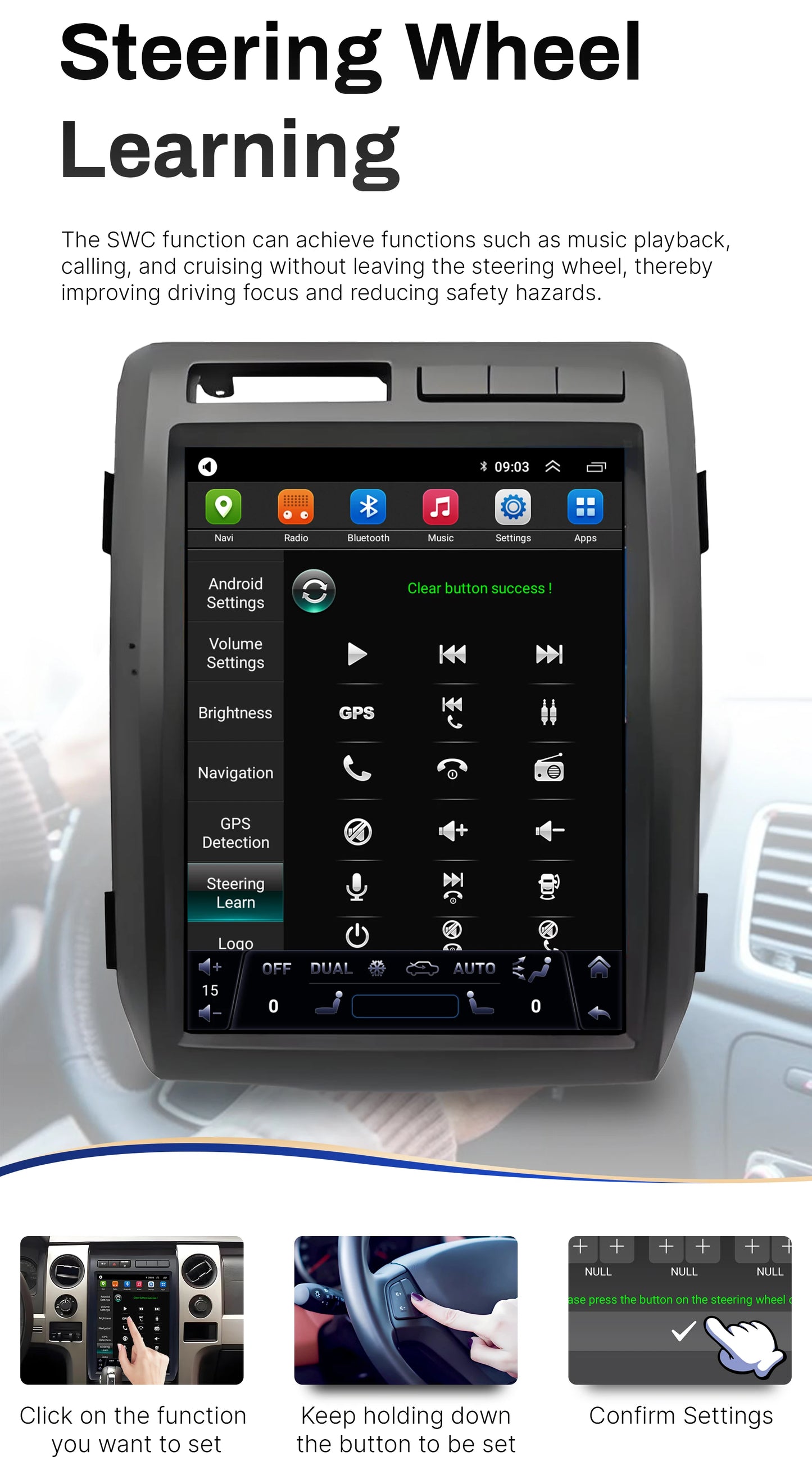 12.1" Android 14 Head Unit for Ranger/Everest 2016-2021