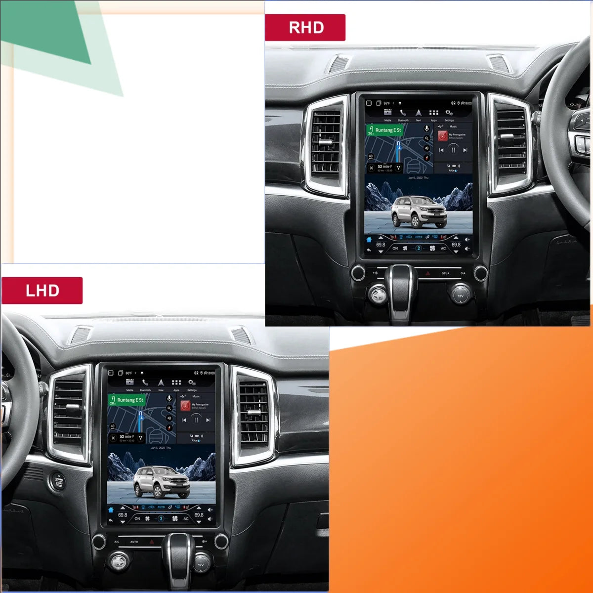 Ford Ranger 2015-2020 Android 13 Car Stereo, GPS, CarPlay