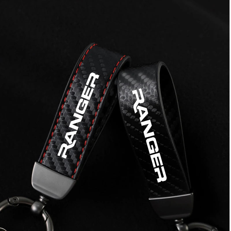 Ford Ranger Horseshoe Leather Keyring