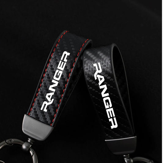 Ford Ranger Horseshoe Leather Keyring