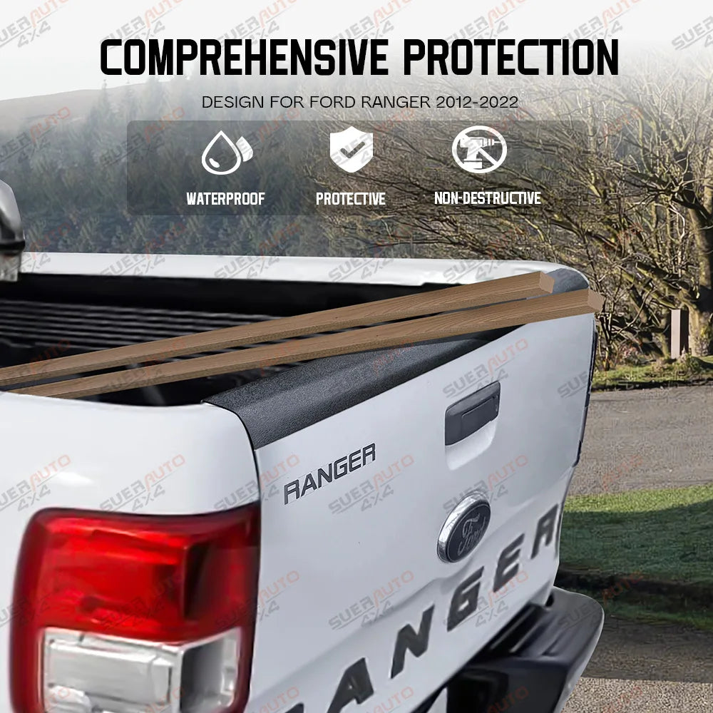 Ford Ranger Tailgate Cover Trim, Matte Black