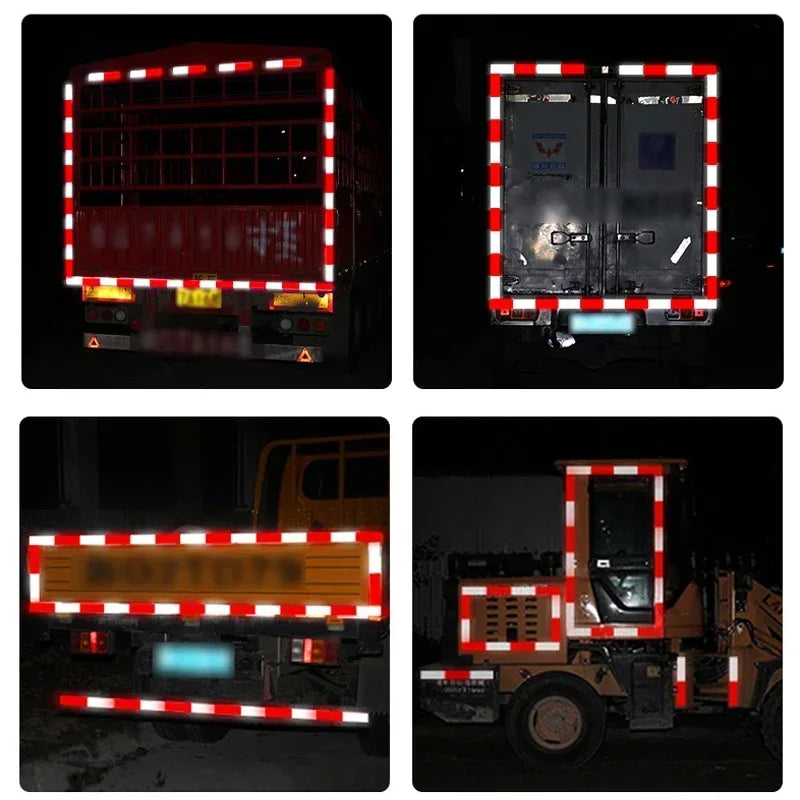 Reflective Warning Tape - Red/White