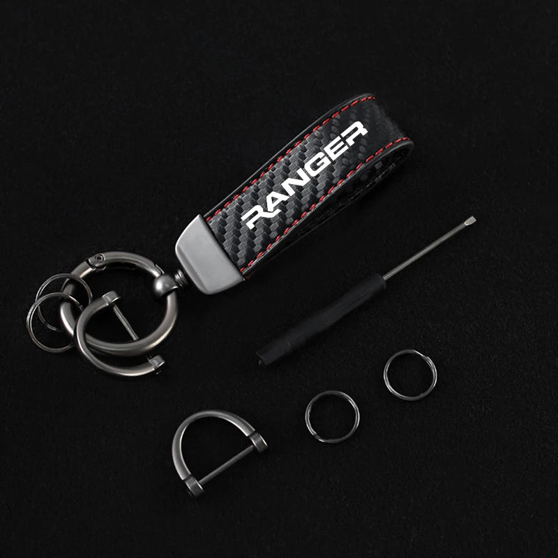 Ford Ranger Horseshoe Leather Keyring