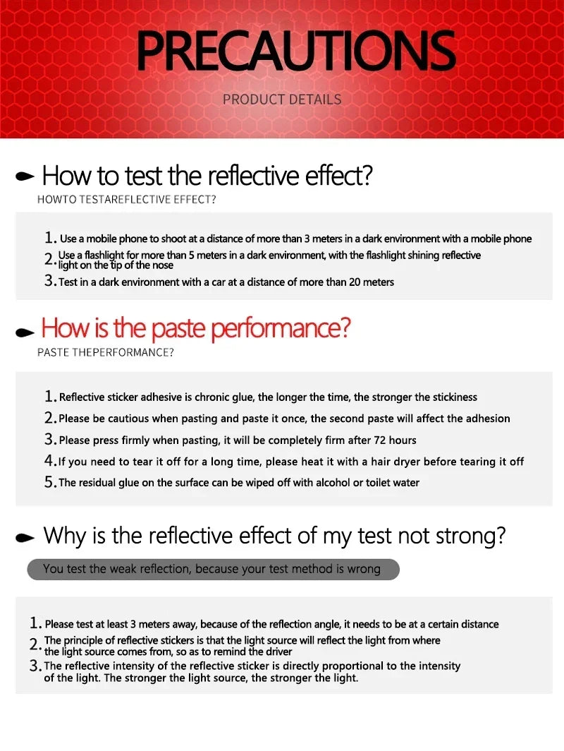 Reflective Warning Tape - Red/White