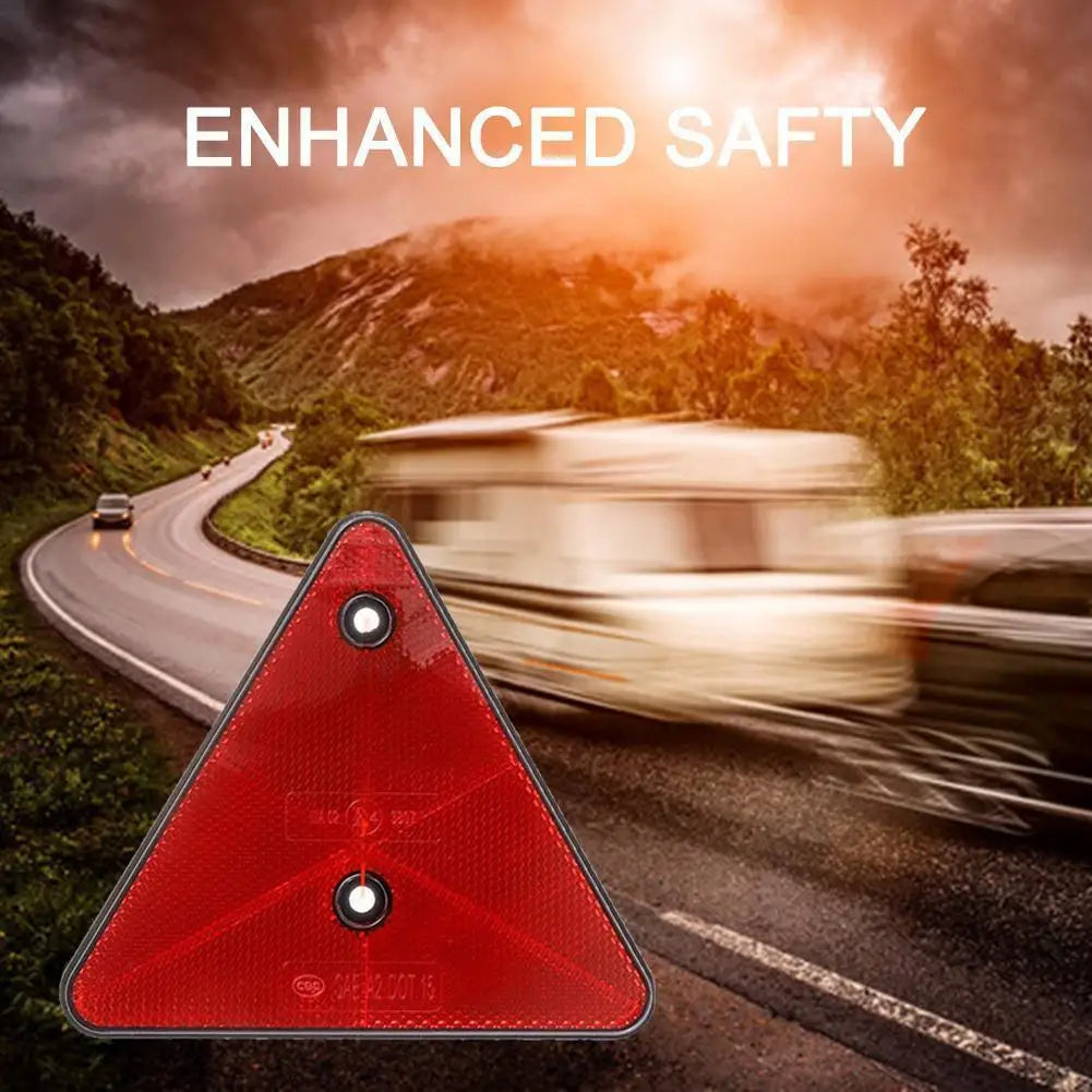 Red Trailer Triangle Reflectors