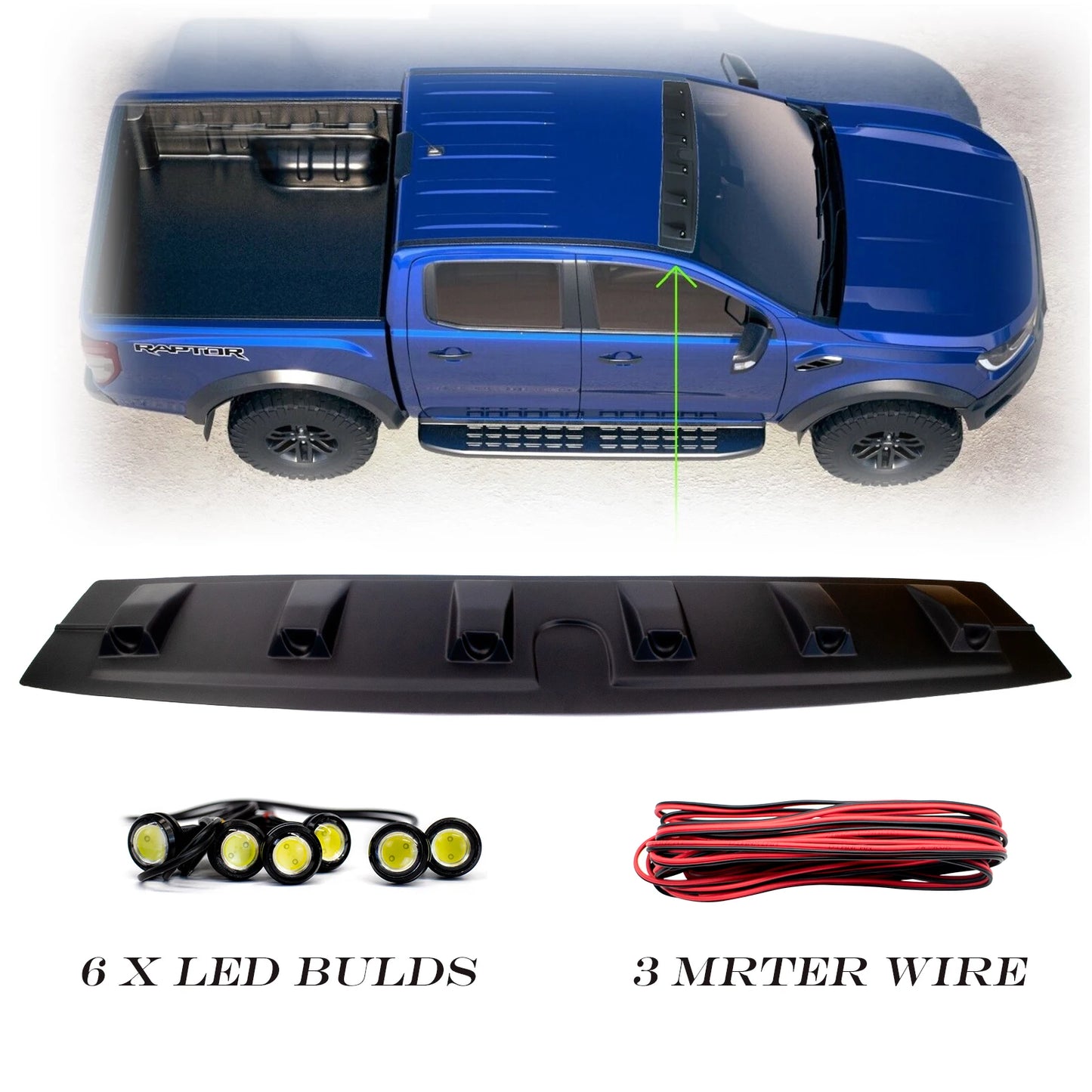 Raptor-Style Roof Light for Ranger 2019-2022
