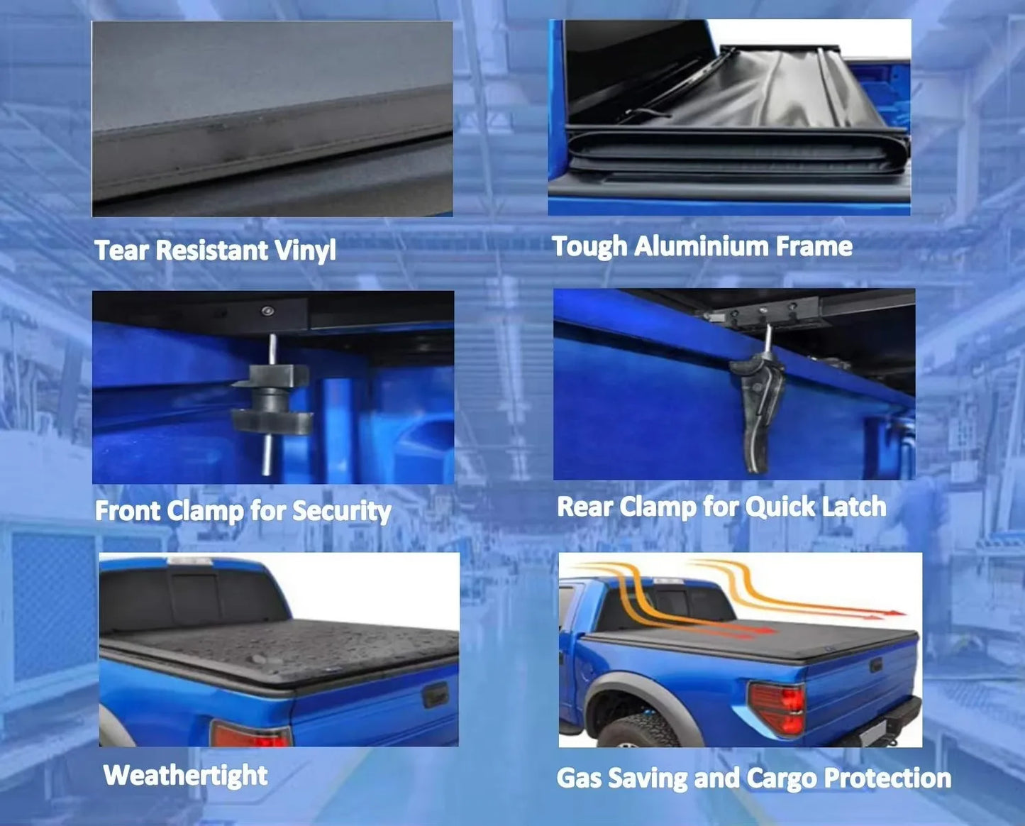 Waterproof Soft Tonneau Cover for Utes