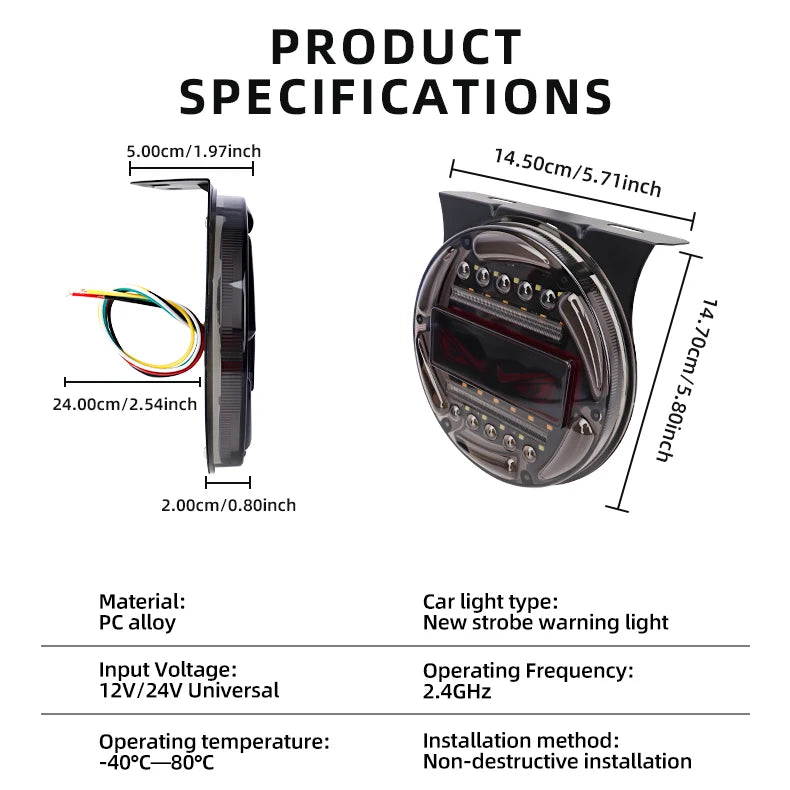 Round LED Tail Light / Side Marker