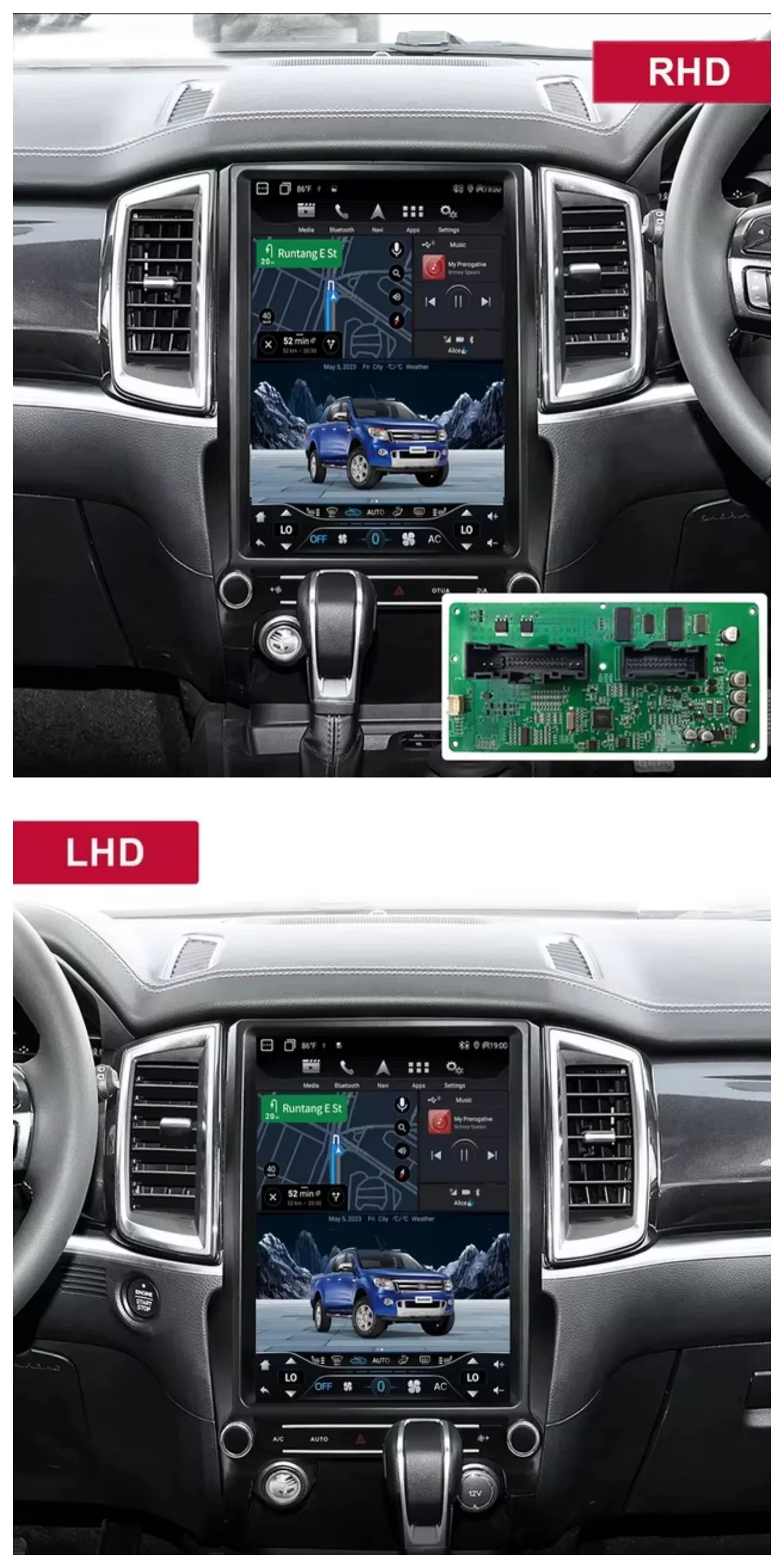 Ford Ranger 2015-2020 Android 13 Car Stereo, GPS, CarPlay