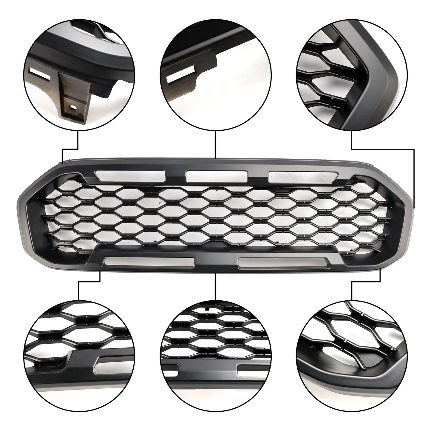 Ford Ranger 2019-2023 Front Grille, Black