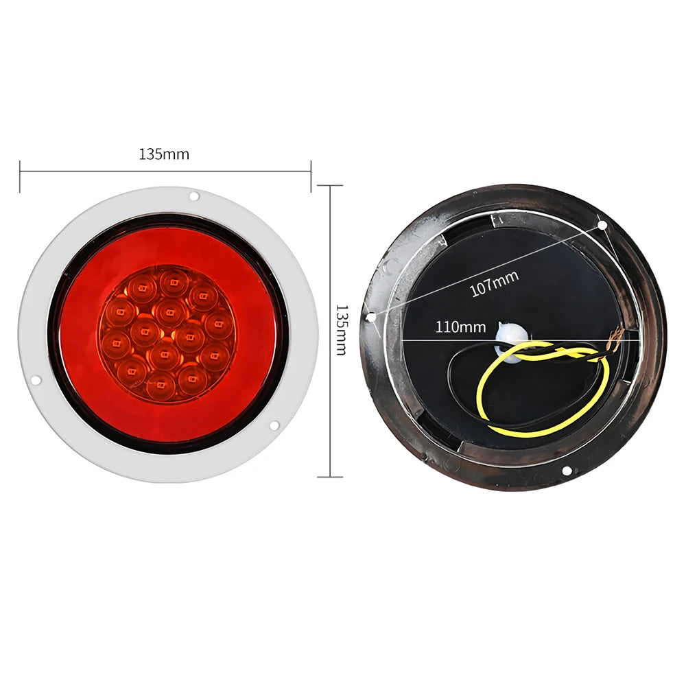 24V Round LED Trailer Tail Lights