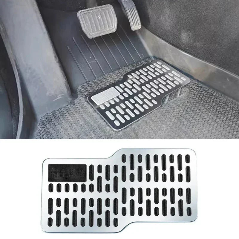Driver Floor Mat Heel Pad, Stainless Steel
