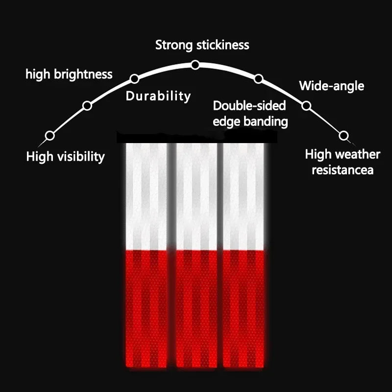 Reflective Warning Tape - Red/White