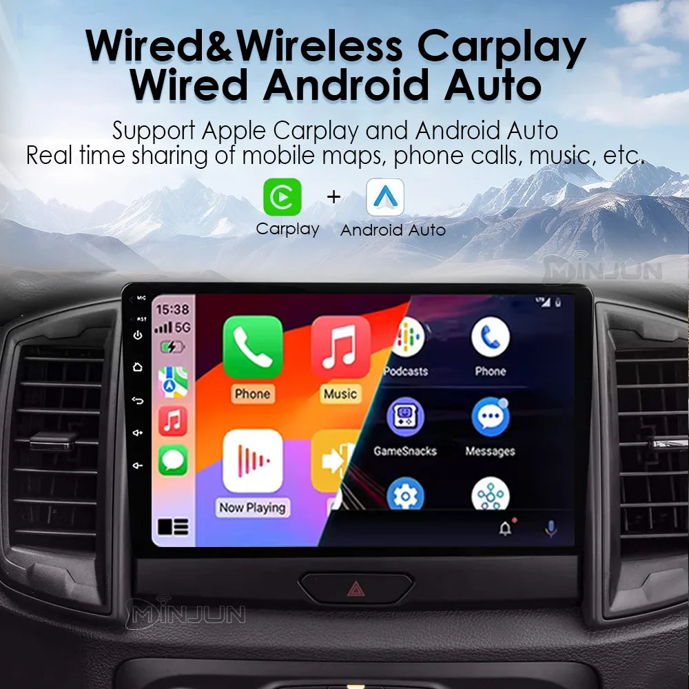 Ford Ranger 2015-2022 Android 15 Head Unit, QLED, CarPlay