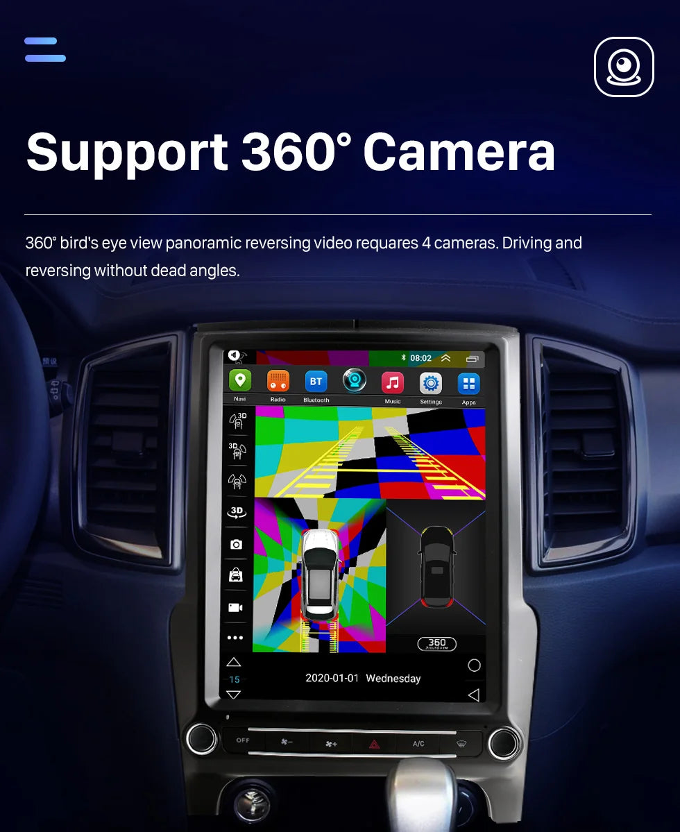 12.1" Ford Ranger / Everest Android 14 Head Unit, Wireless CarPlay