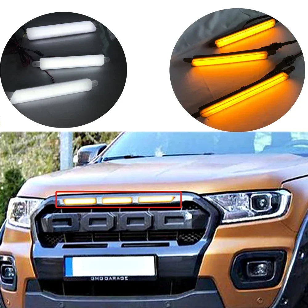 3x Grille LED Lights, 12V, 2400LM