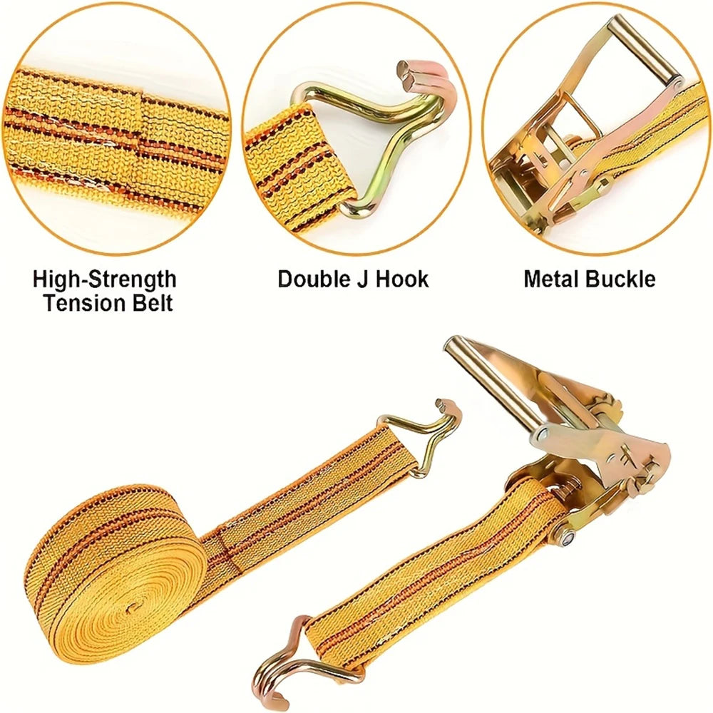 Double J-Hook Ratchet Strap